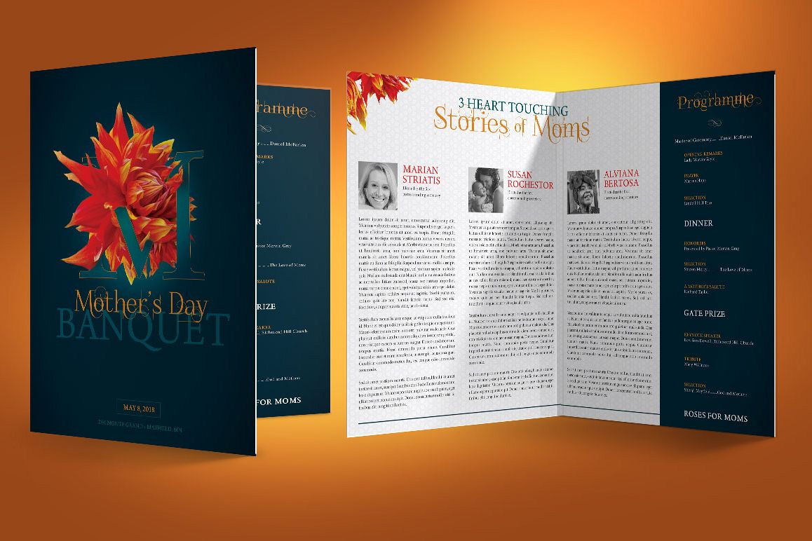 Mothers Day Banquet Brochure example image 1
