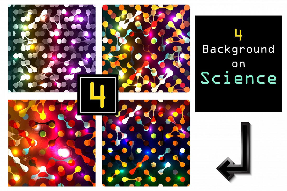 Vector glow set with DNA background. example image 1