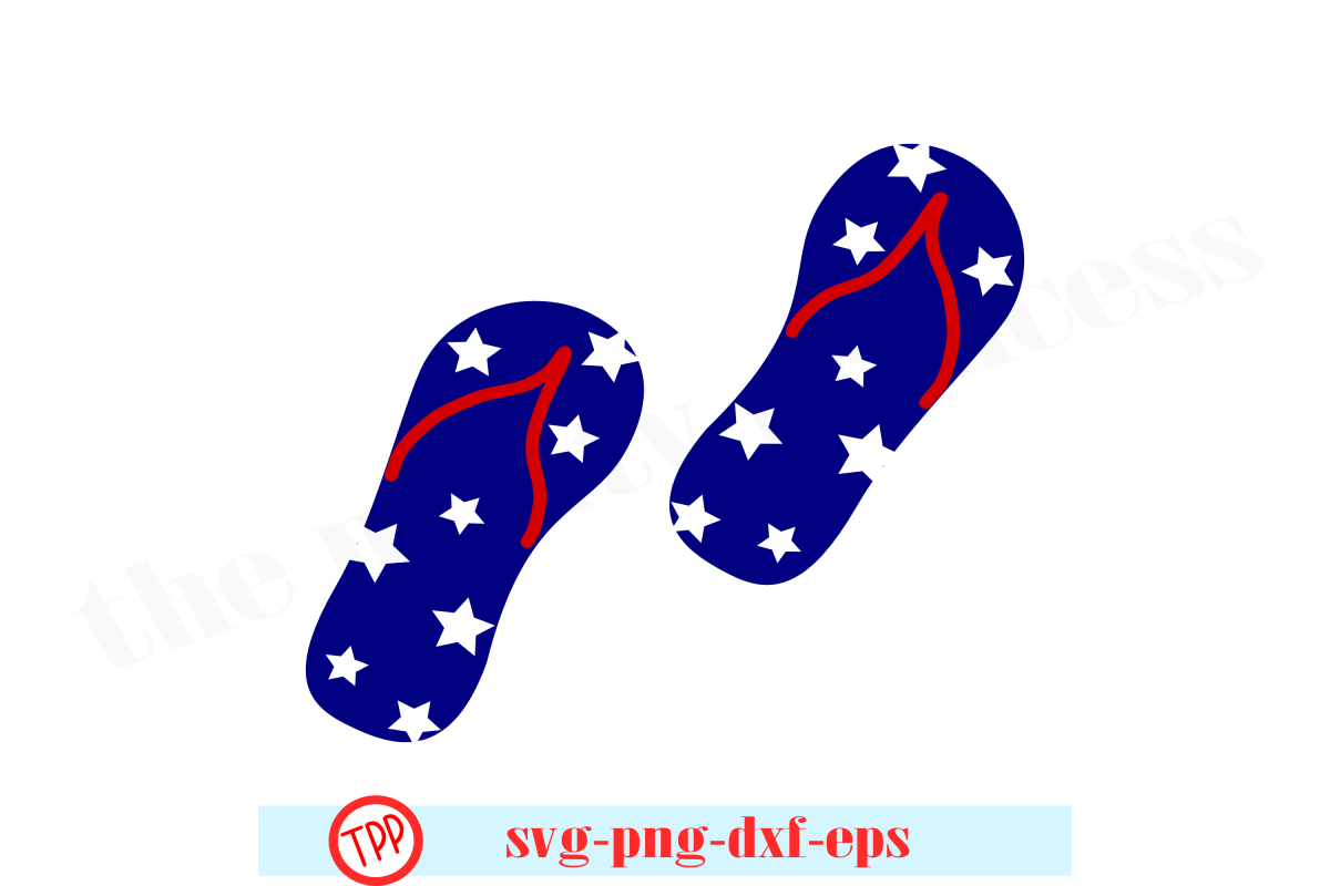 Monogram Flip Flop Svg - Layered SVG Cut File