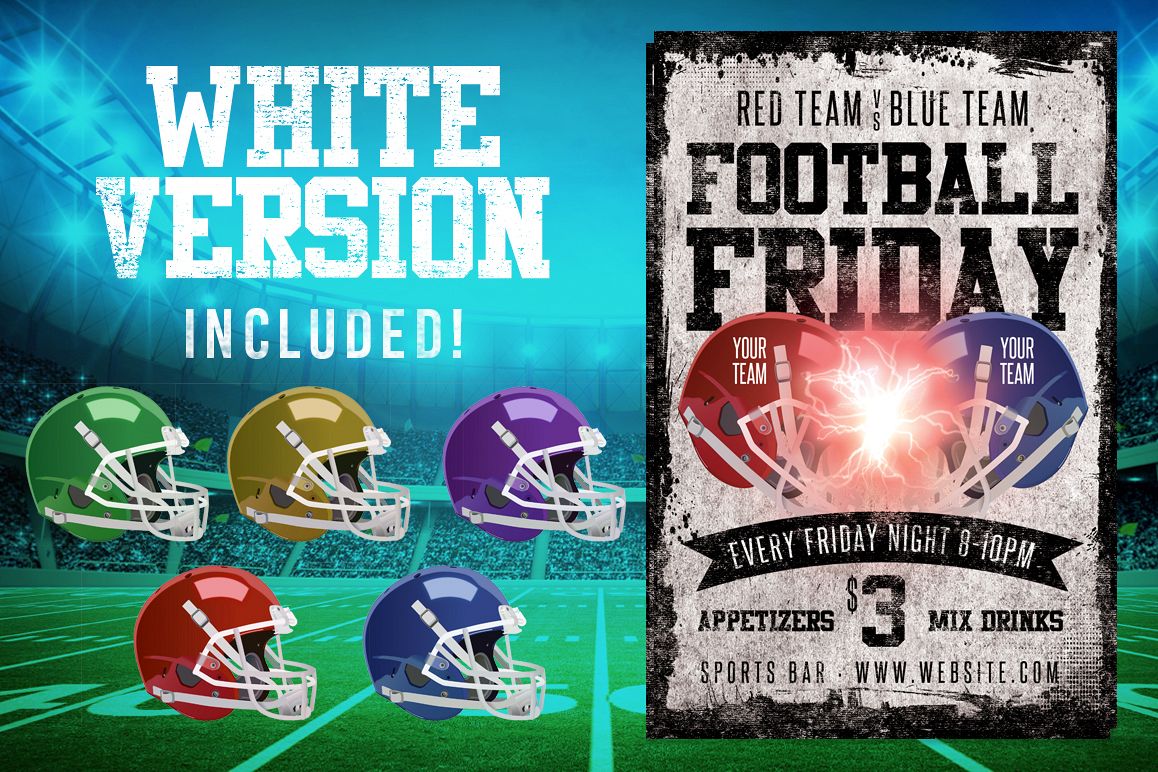 Chalk Football Friday Flyer example image 1