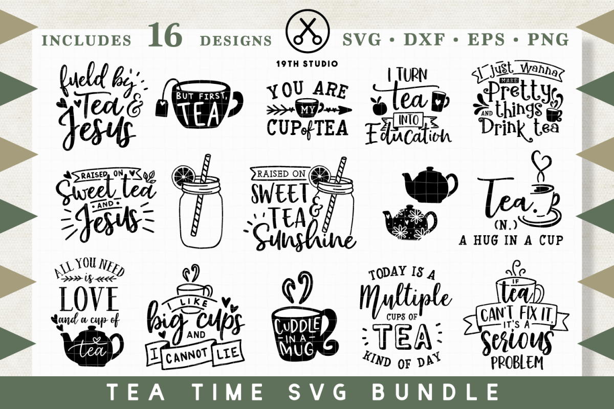 Download Tea time SVG Bundle - MB30