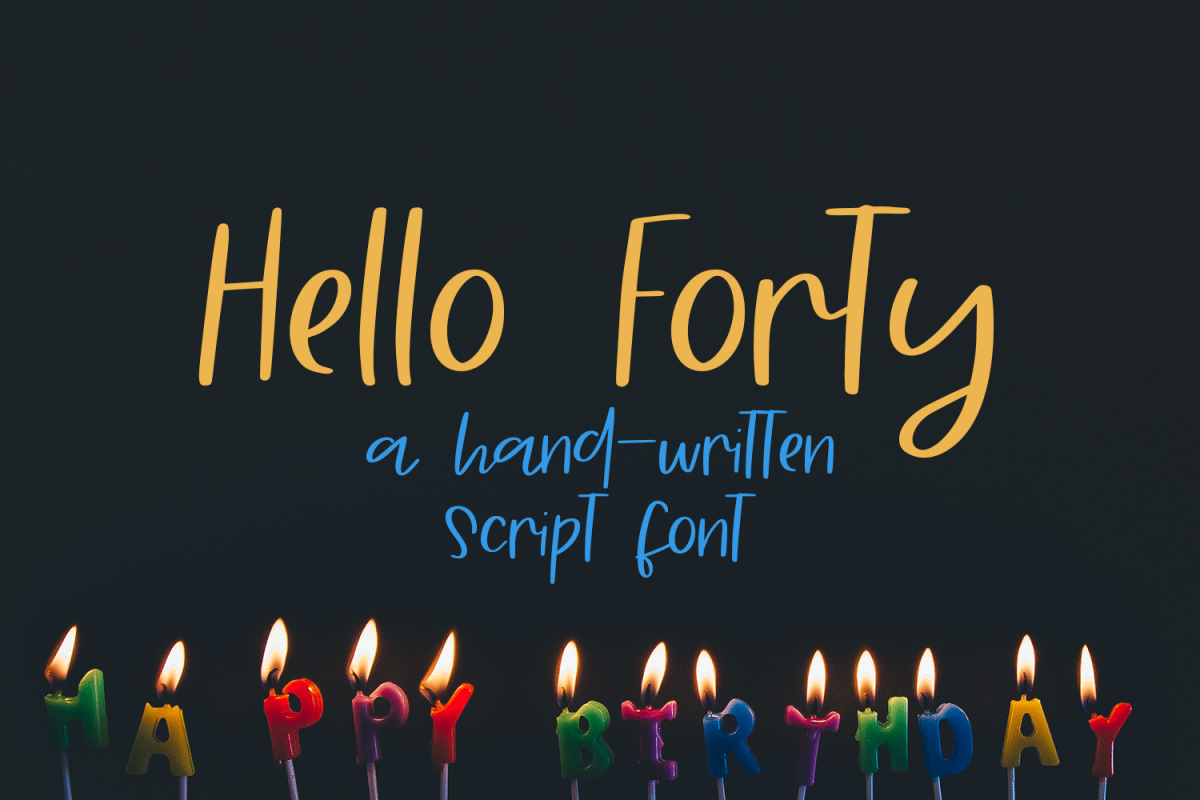 Hello Forty - A Hand-Written Script Font example image 1