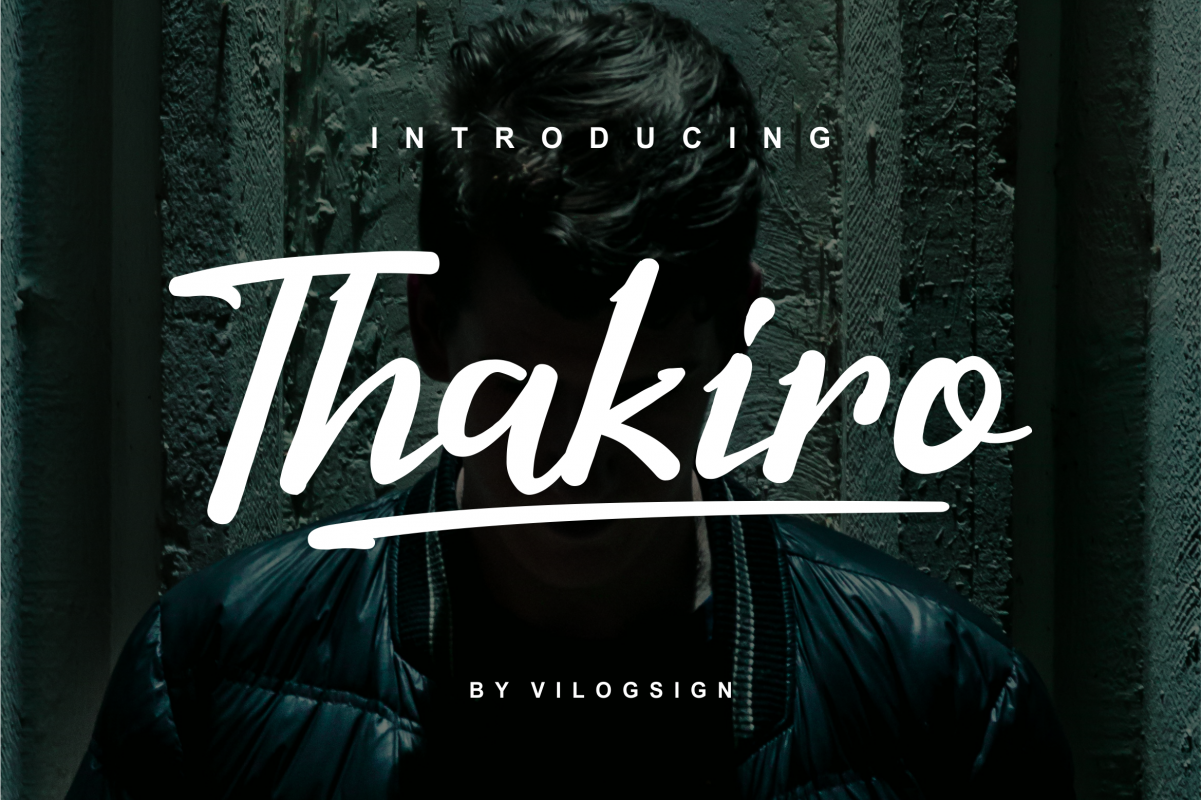 Thakiro // Modern Script Font example image 1