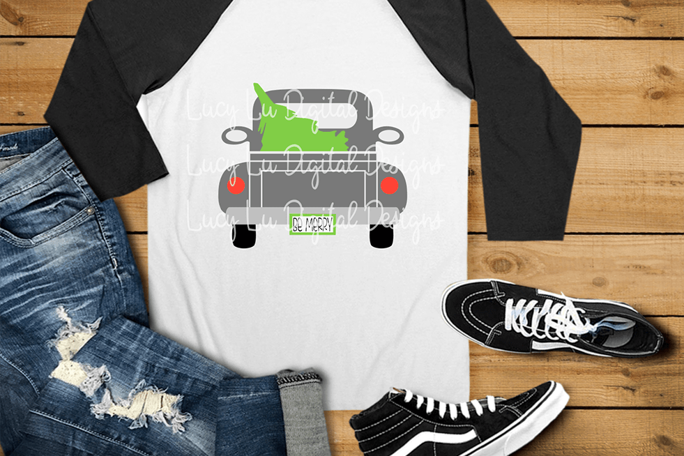 Be Merry Christmas Tree Truck example image 1