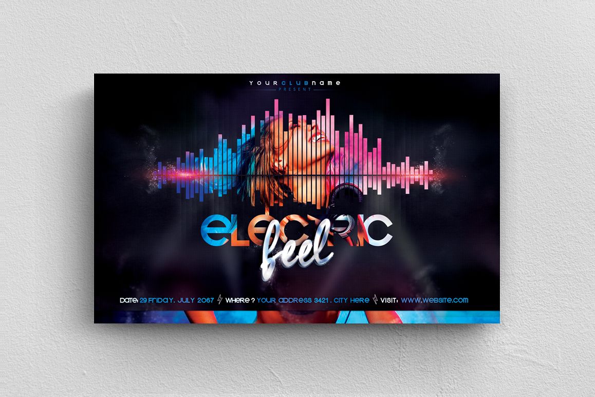 Electric Feel Flyer Template example image 1