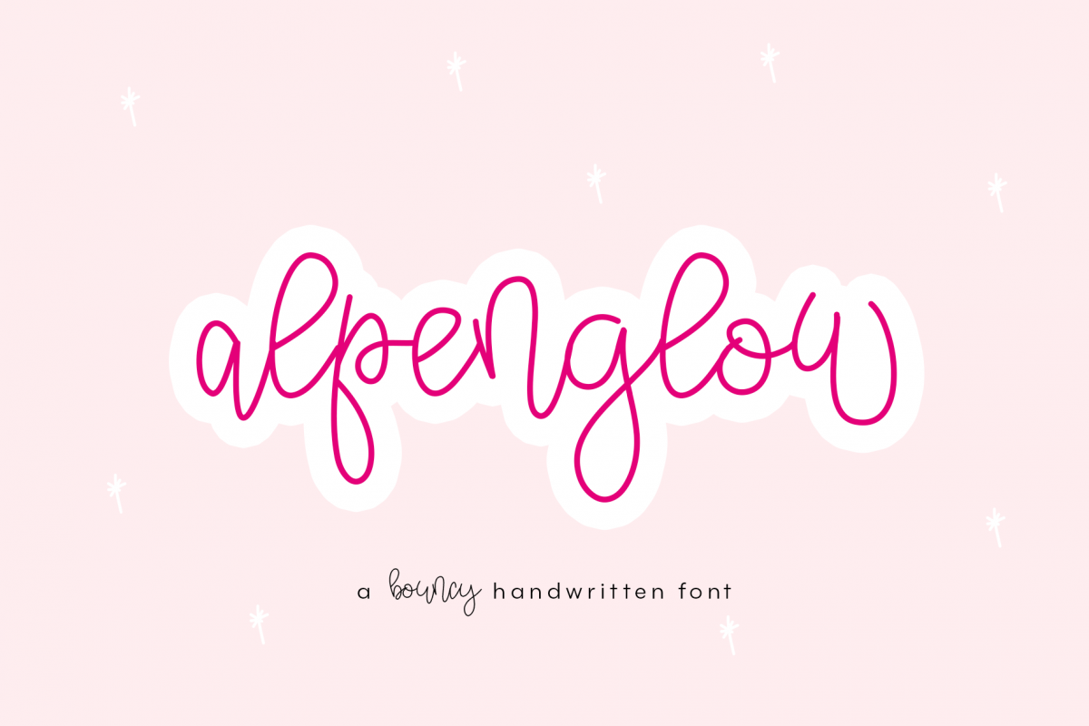 Alpenglow - Bouncy Script Font example image 1