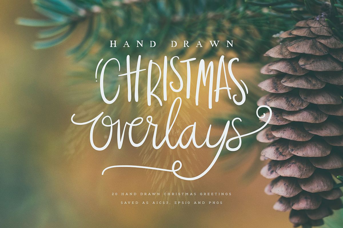 Hand Drawn Christmas Overlays example image 1