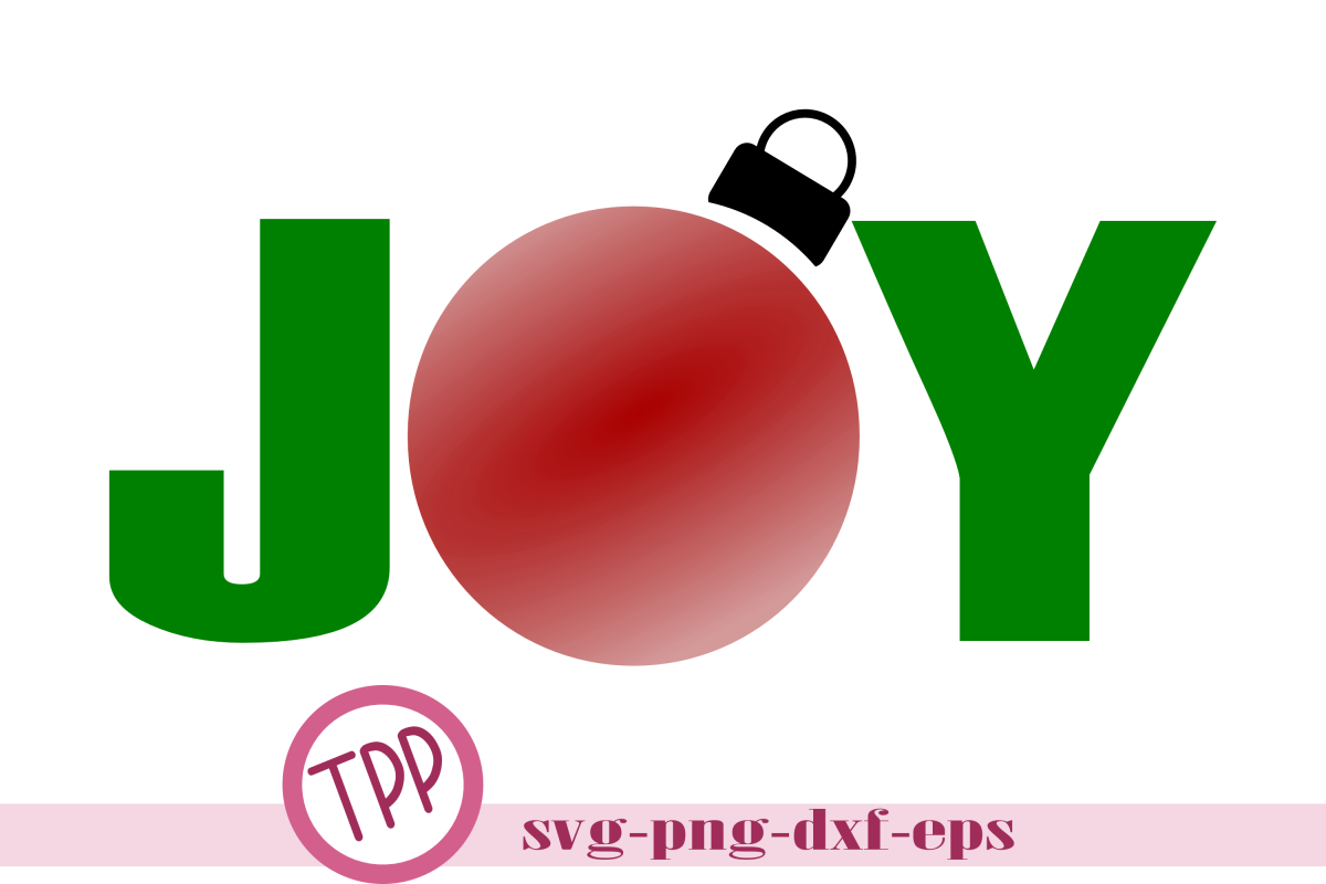 Christmas svg, Joy svg, Holiday svg, Ornament example image 1