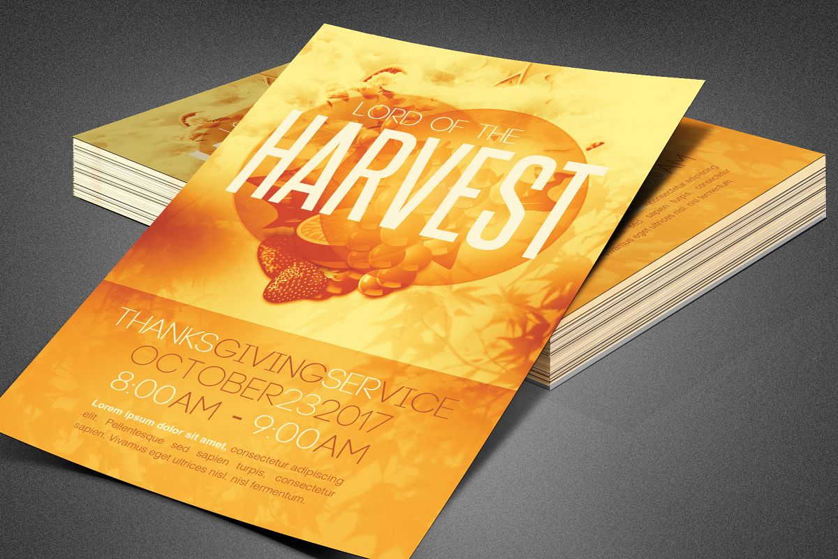Lord of the Harvest Church Flyer example image 1