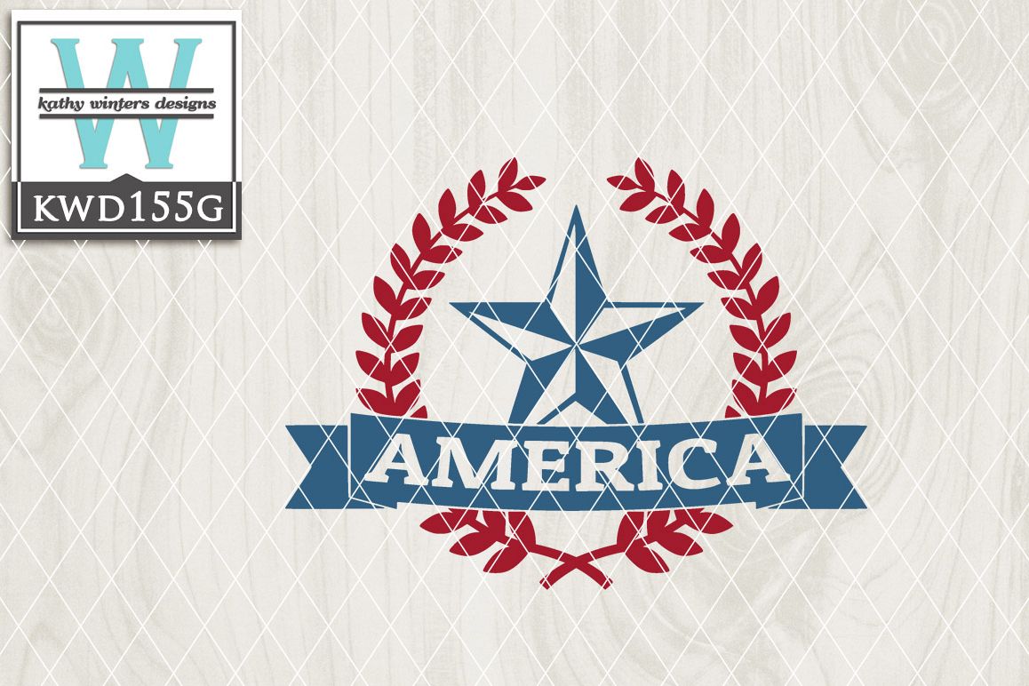 Patriotic Cutting File KWD155G example image 1