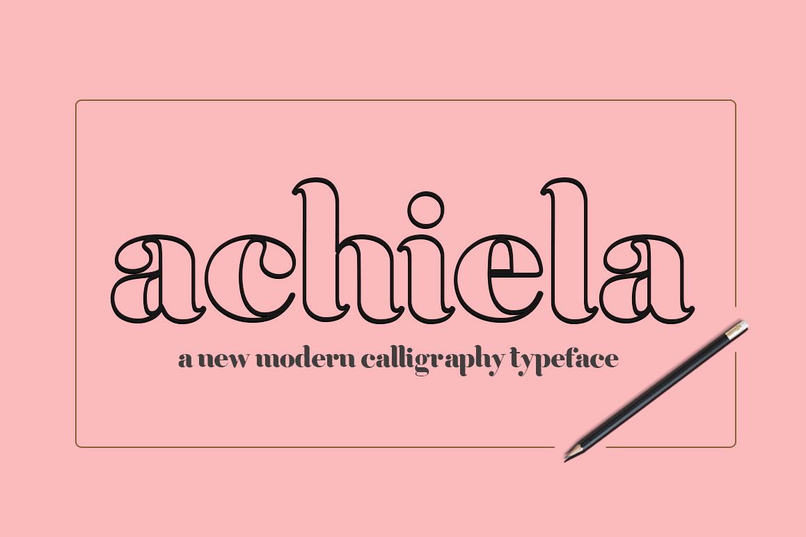 Achiela font family example image 1