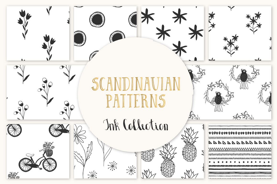 Scandinavian seamless pattern example image 1