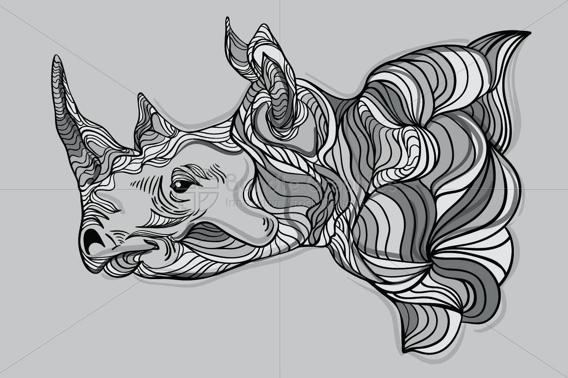 Rhinoceros - Wild Animal Creative Graphics example image 1