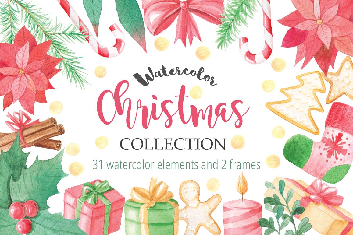 Watercolor Christmas Collection example image 1