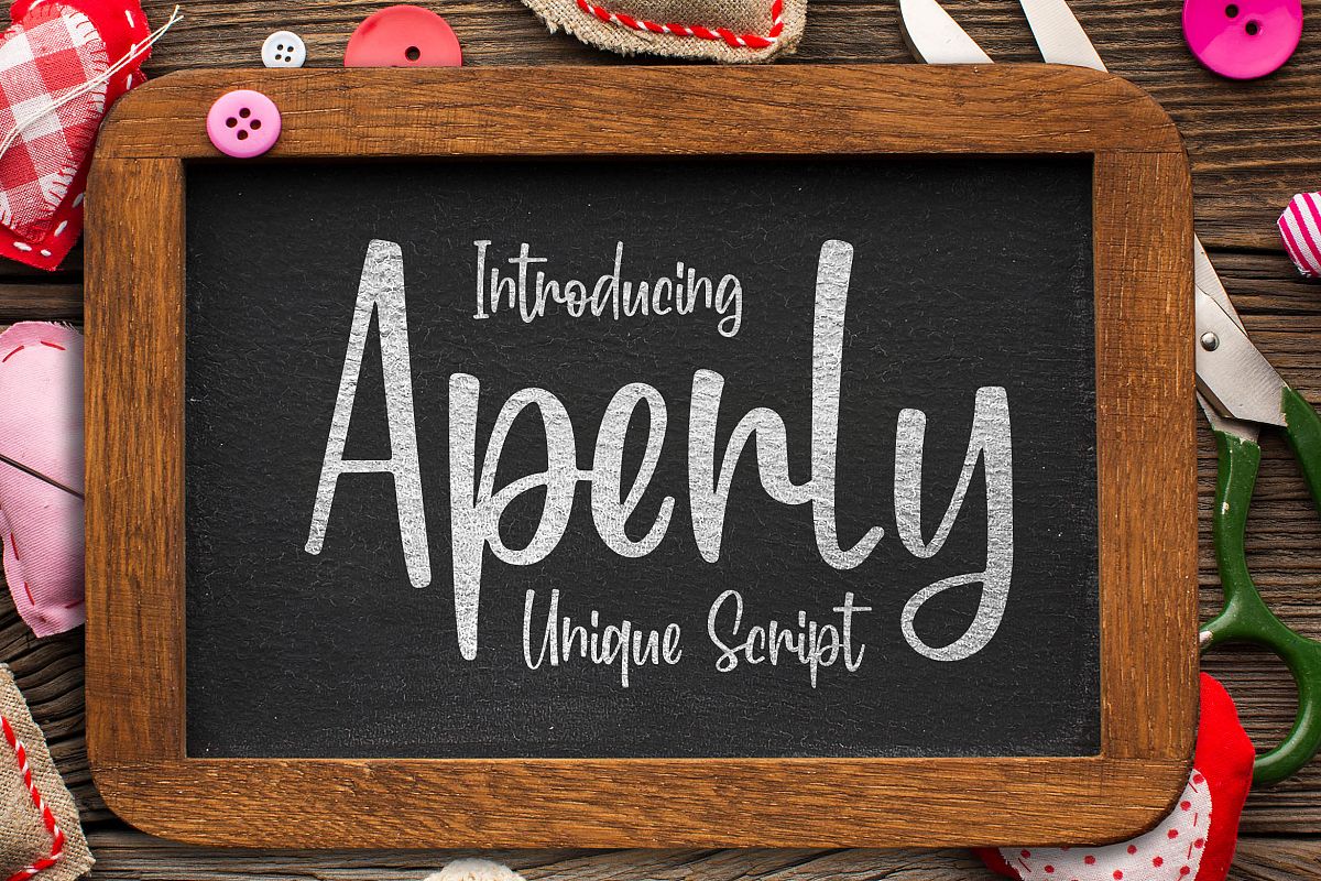 Aperly - Unique Script Font example image 1
