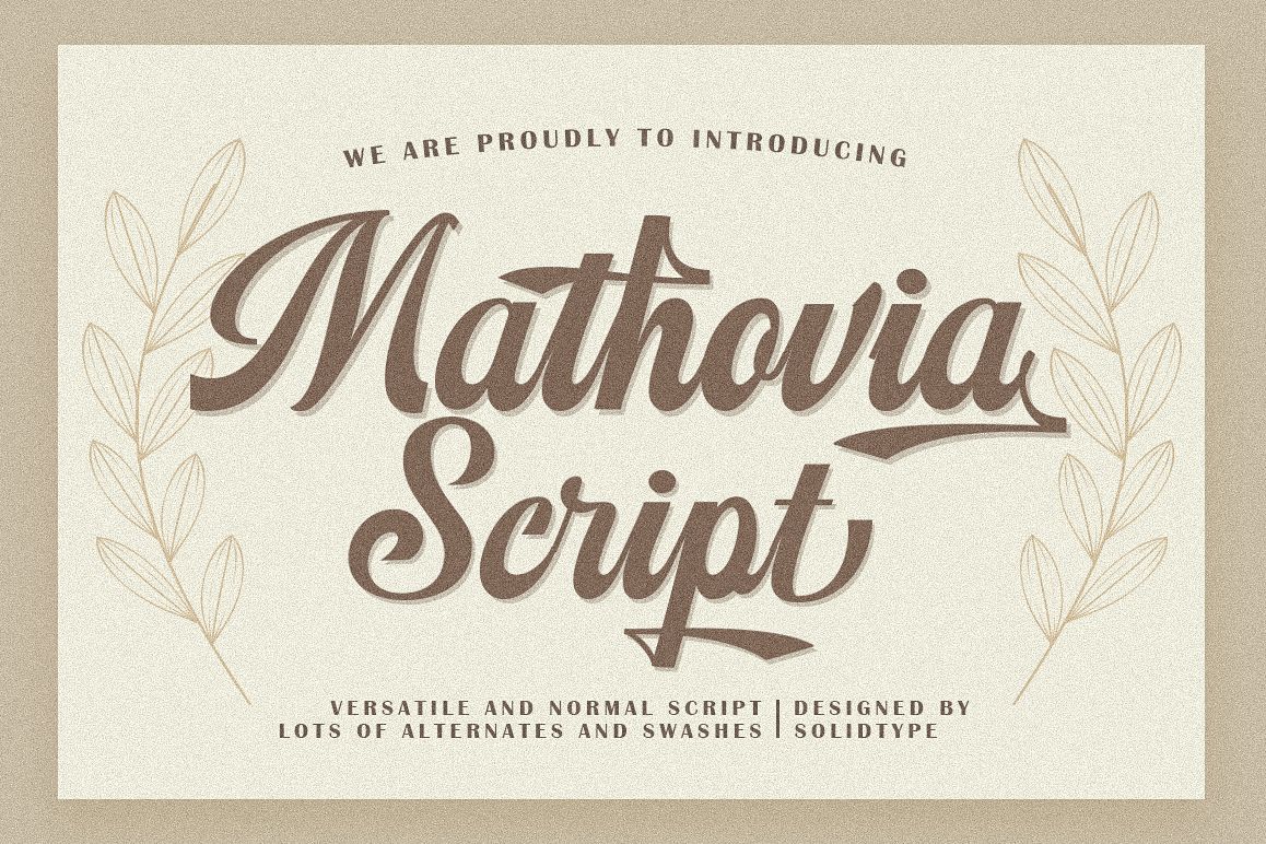 Mathovia Script example image 1