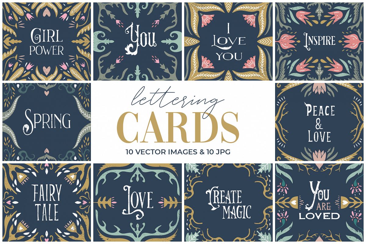 Vintage frames clip art set example image 1