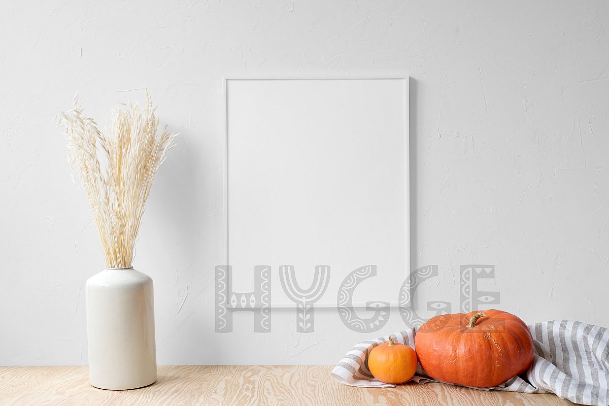 Minimalist Frame Mockup, Boho Poster Mockup, Simple Mockup example image 1