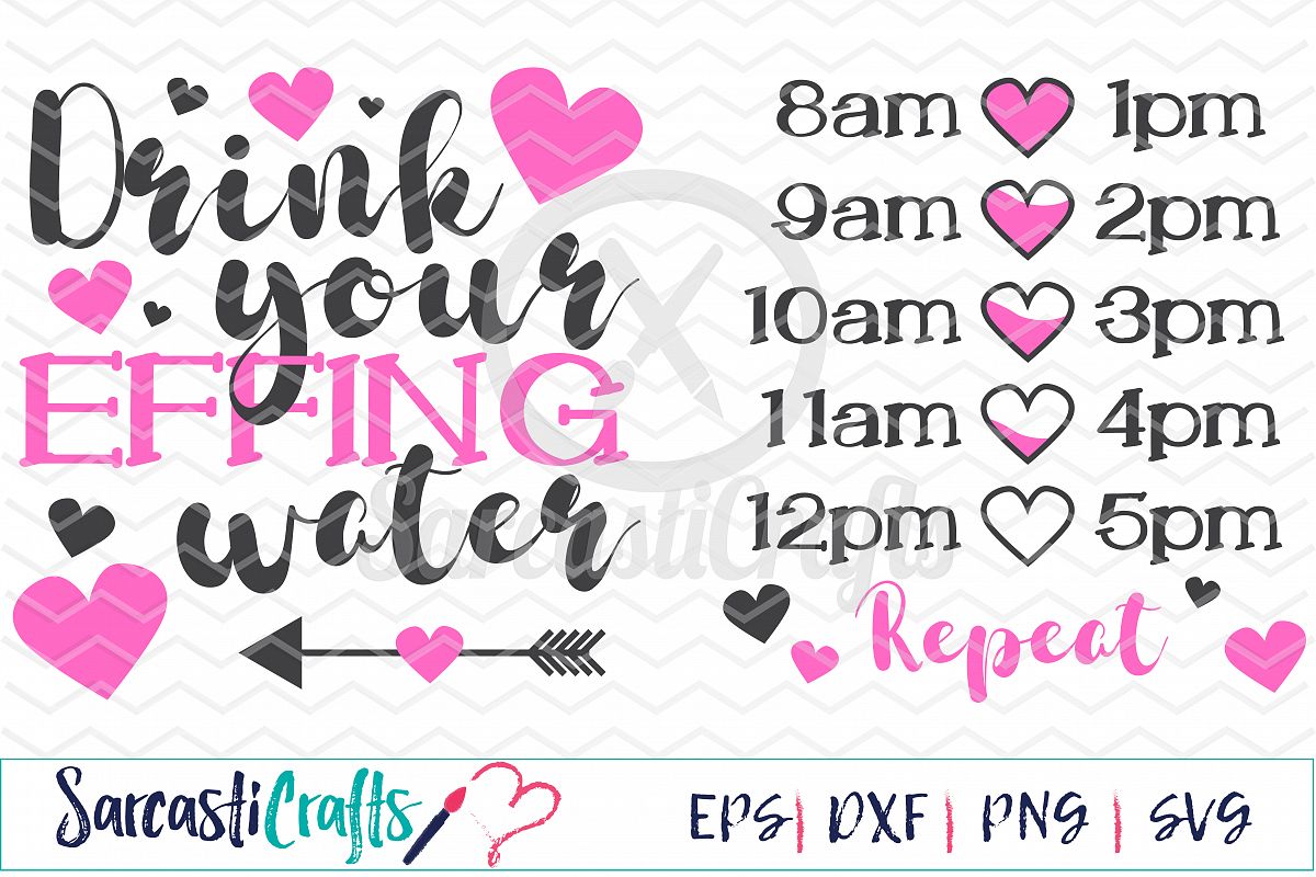 Consume Your Effing H2o - Hearts - H2o Tracker - Electronic Printable - Cuttable Report - Electronic Down load - SVG EPS PNG DXF image relating to Printable Water Tracker named Consume Your Effing Drinking water - Hearts - H2o Tracker - Electronic Printable - Cuttable Record - Electronic Down load - SVG EPS PNG DXF