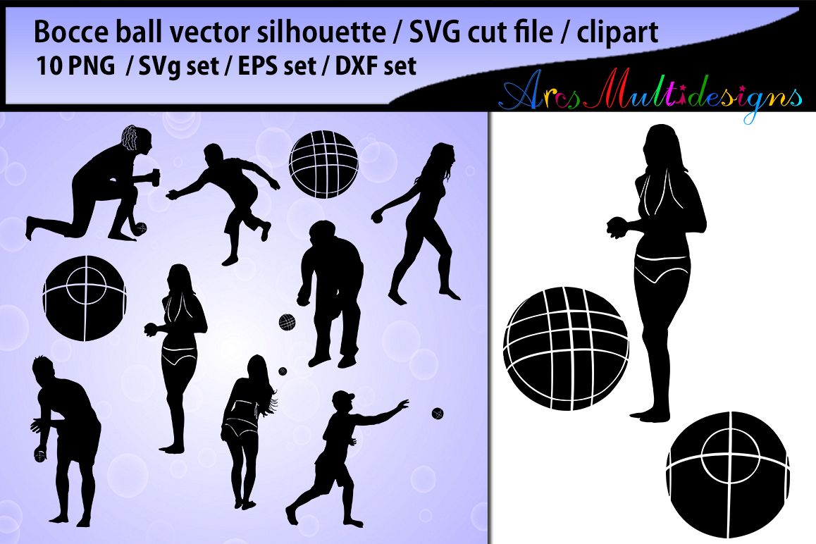 bocce silhouette Svg / bocce ball clipart / bocci ball / bocce ball