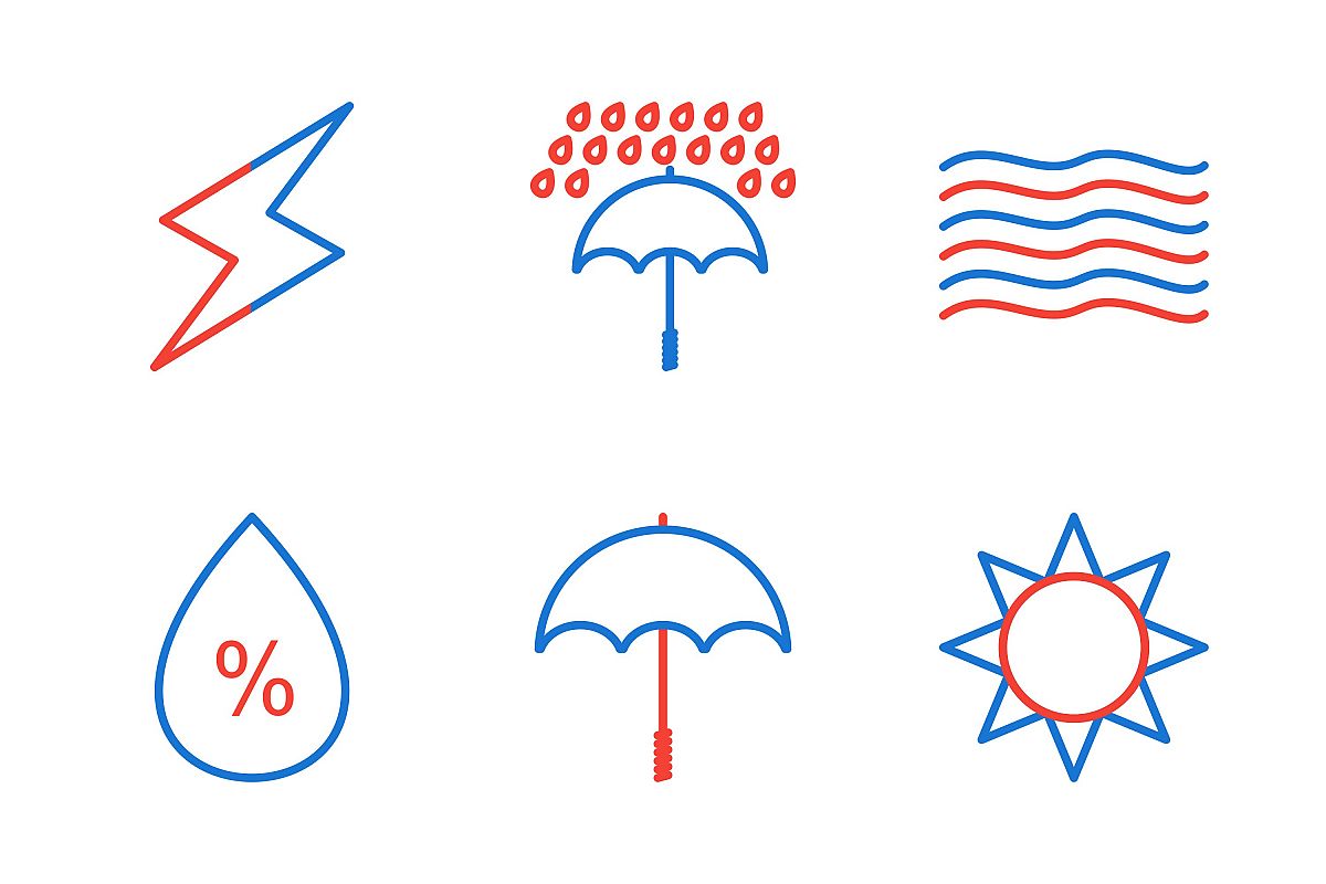 Set Of Weather And Season Icons example image 1