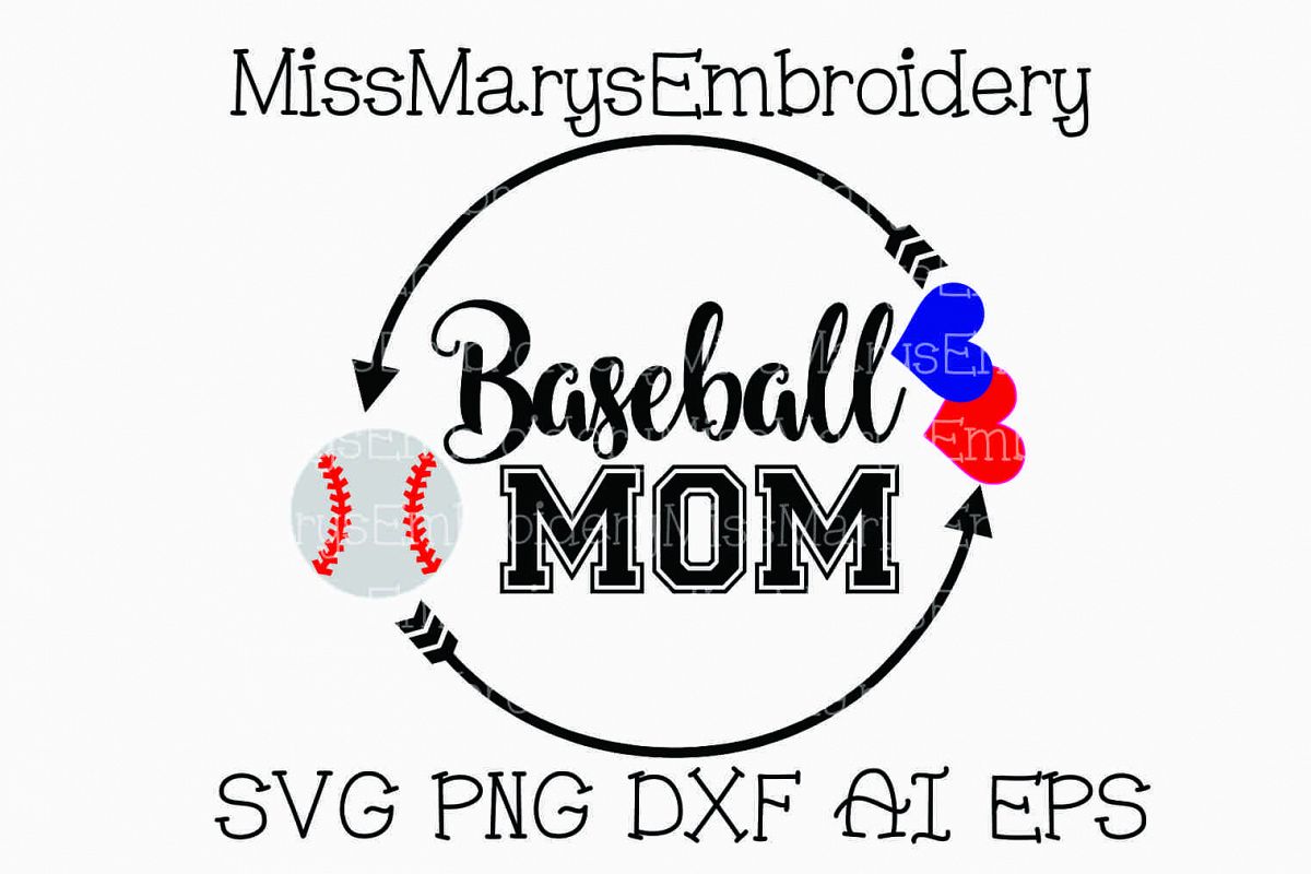 Download Baseball Mom SVG Cutting File PNG DXF AI EPS (74700) | Cut ...