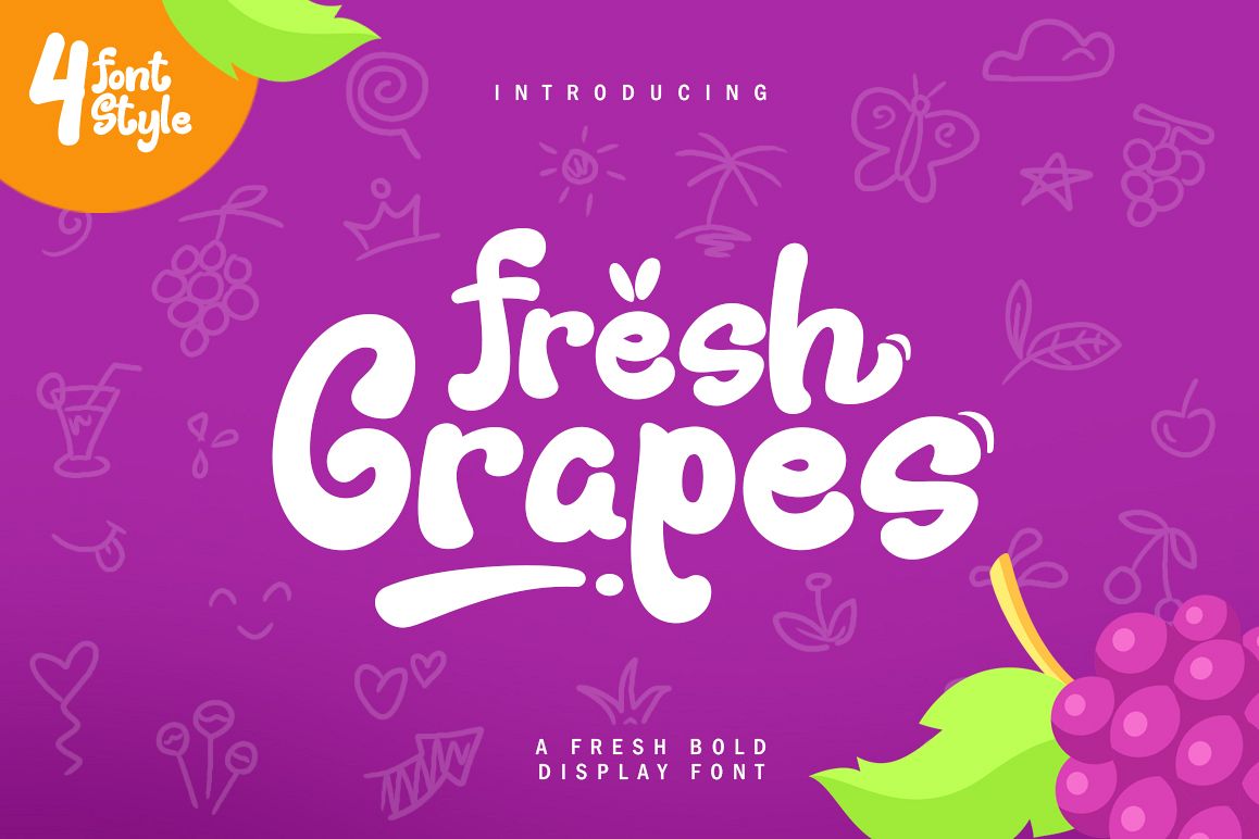 Fresh Grapes 4 Font example image 1