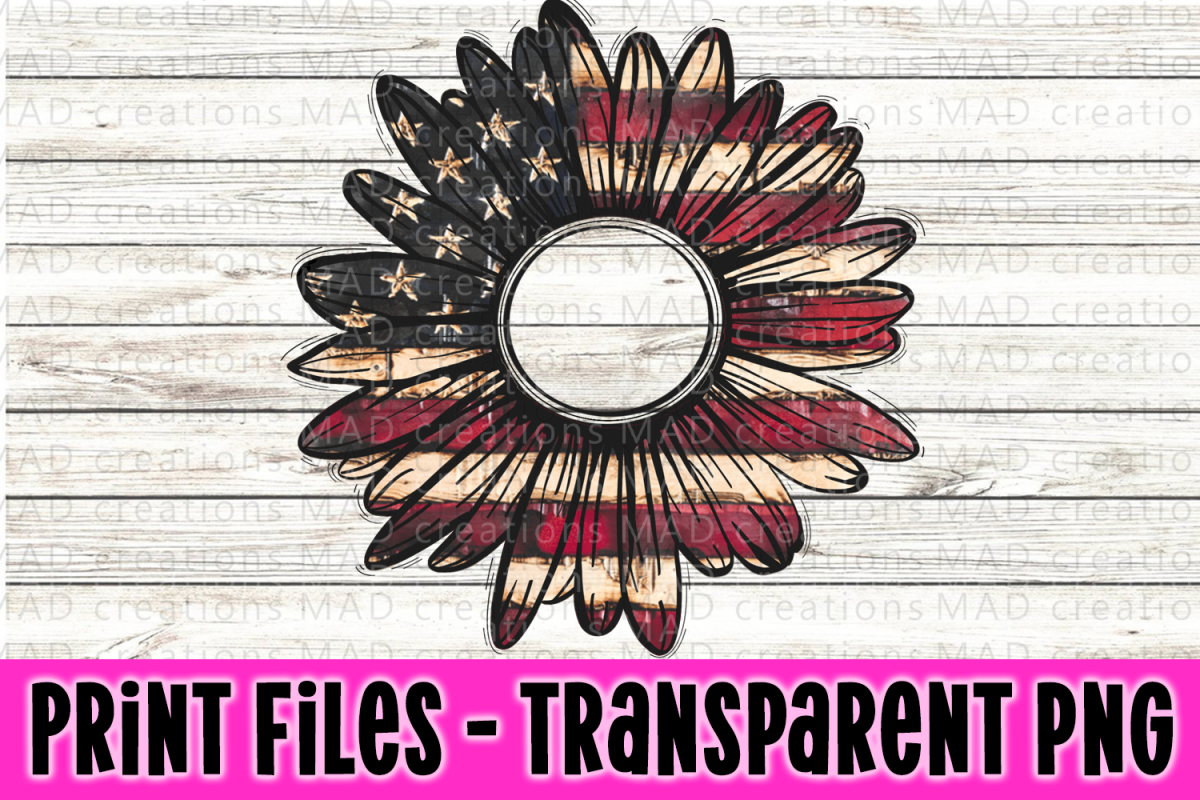 Download American Flag - Patriotic - Rustic Sunflowers - Print ...