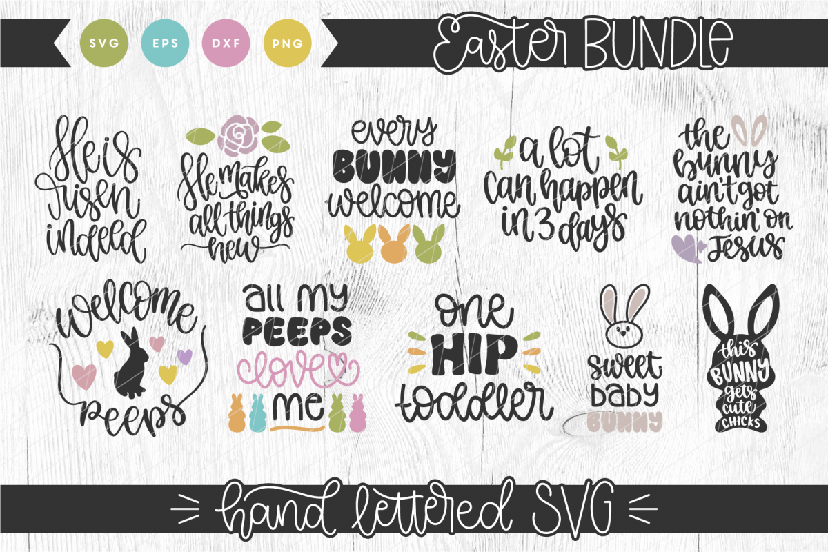 Easter Hand Lettered SVG Bundle example image 1