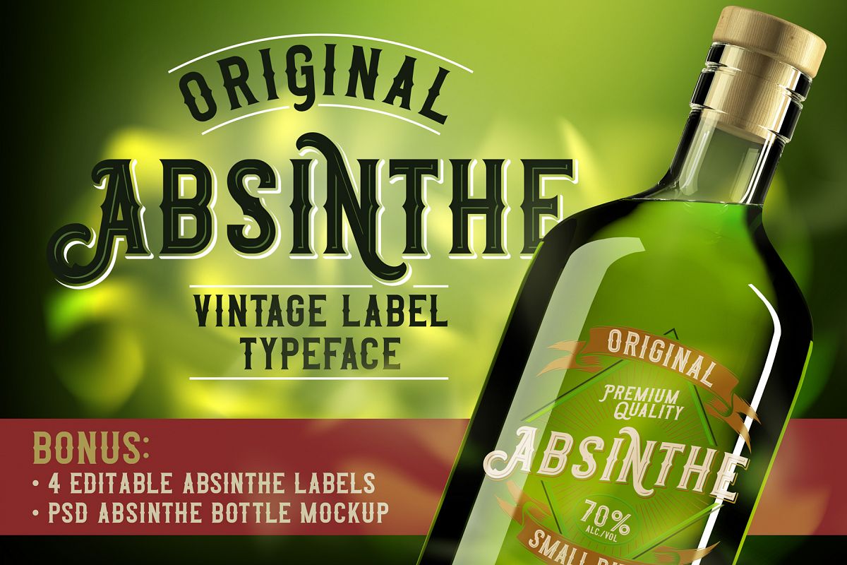 Original Absinthe Layered Font example image 1