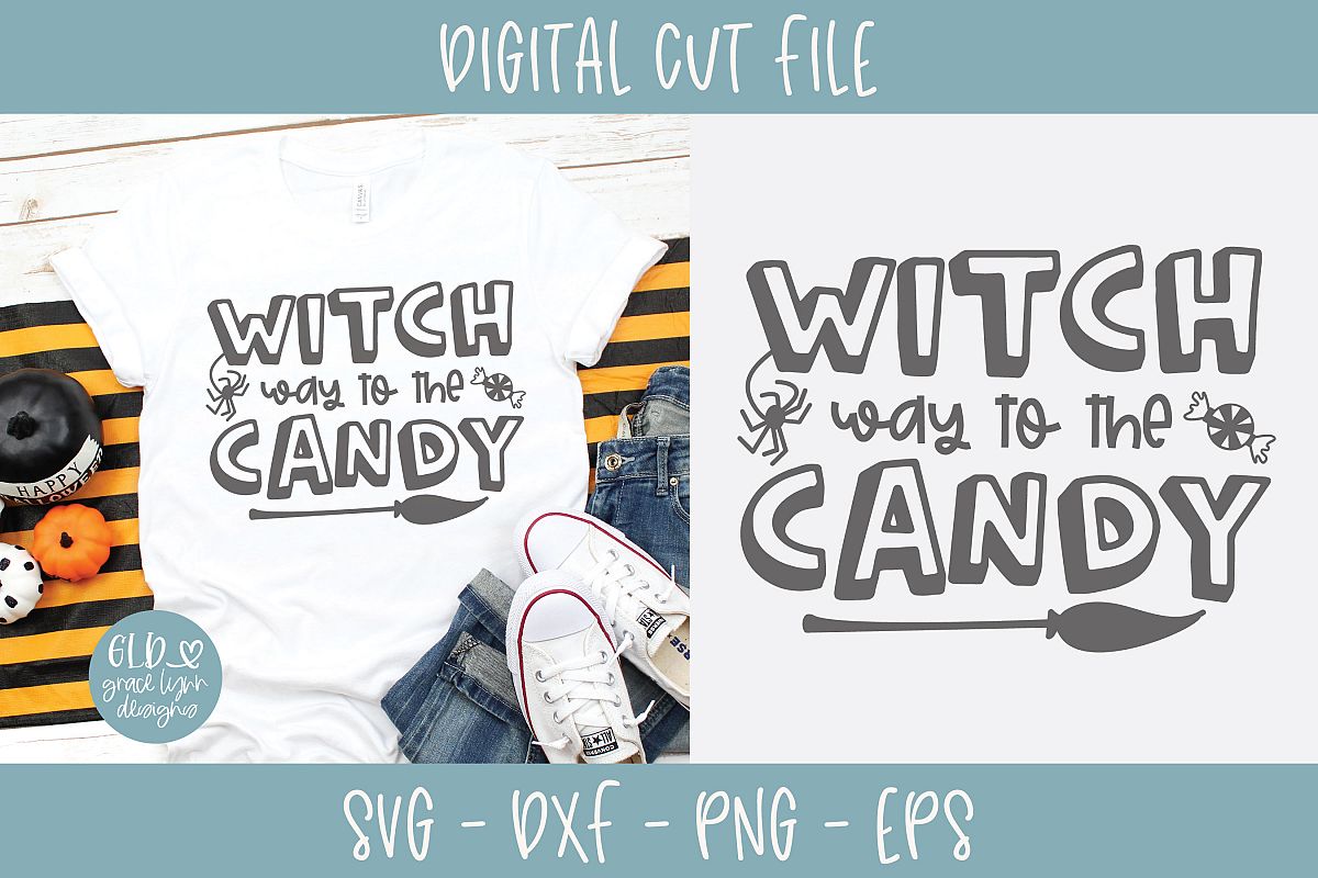 Witch Way To The Candy - Halloween SVG example image 1