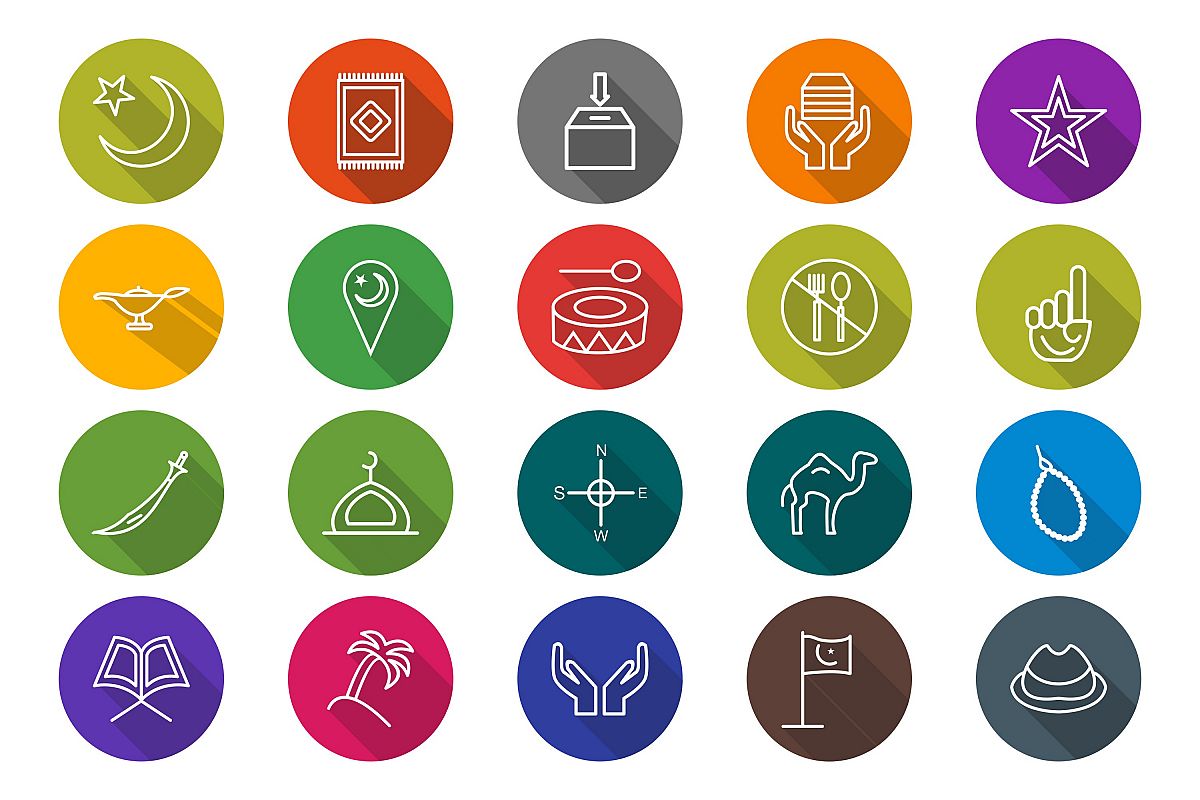 Set Of Ramadan Icons example image 1