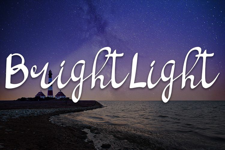 bright light script handwritten font example image 1