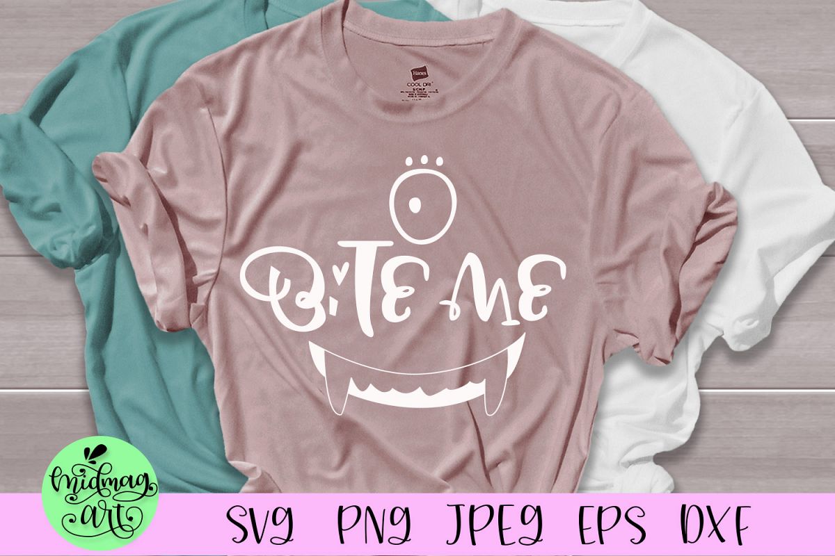 Bite me svg, halloween baby svg example image 1