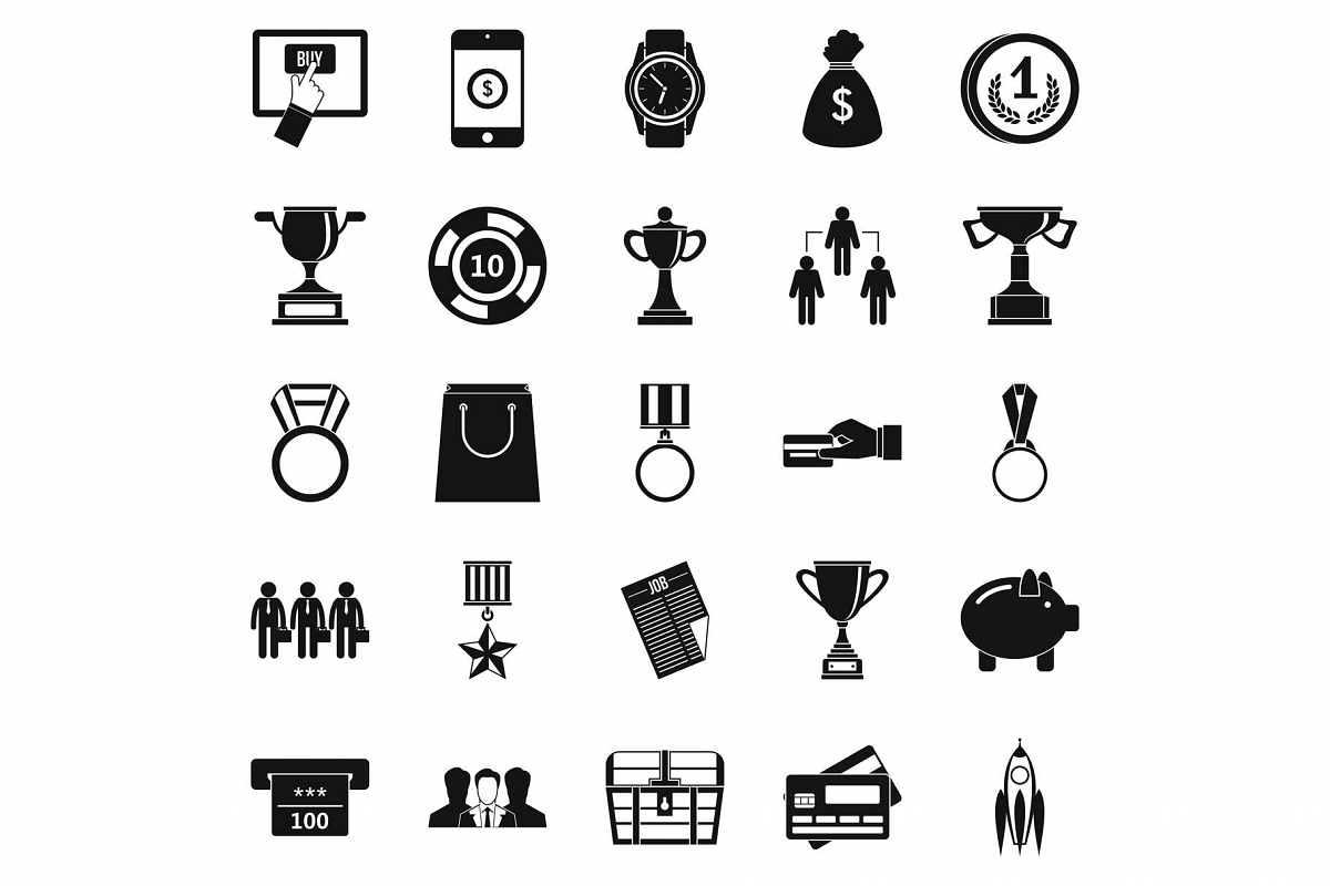 Cash transfer icons set, simple style example image 1