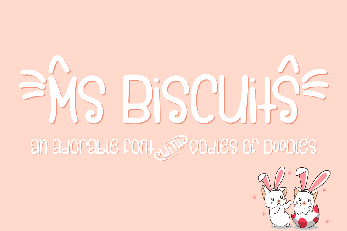 Ms. Biscuits - an adorable handwritten font with doodles example image 1