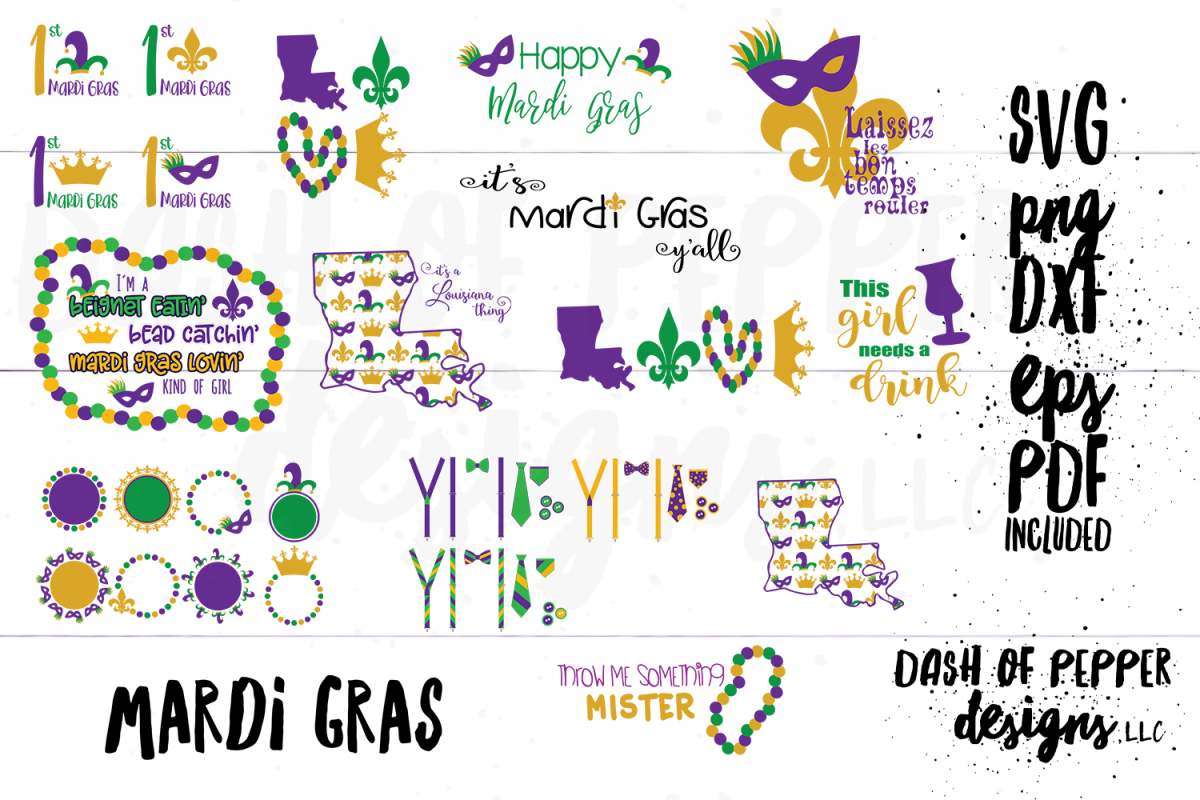 Mardi Gras Bundle Svg A Mardi Gras Svg