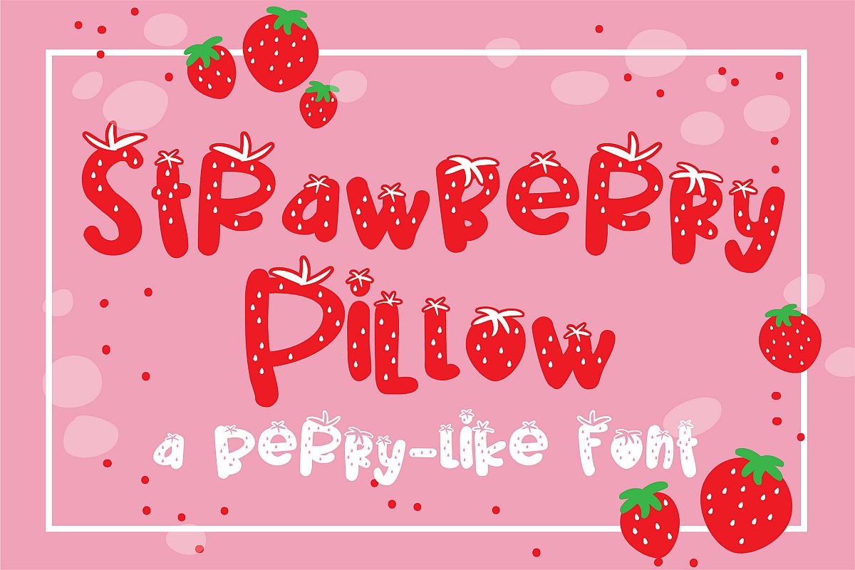 PN Strawberry Pillow example image 1
