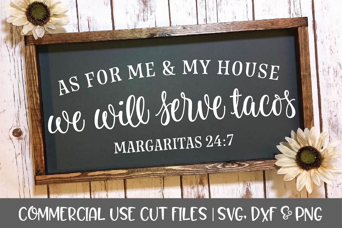 As For Me And My House-Digital Cutting File - SVG, DXF, PNG example image 1