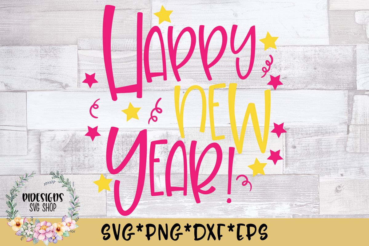 Happy New Year SVG Cut File example image 1