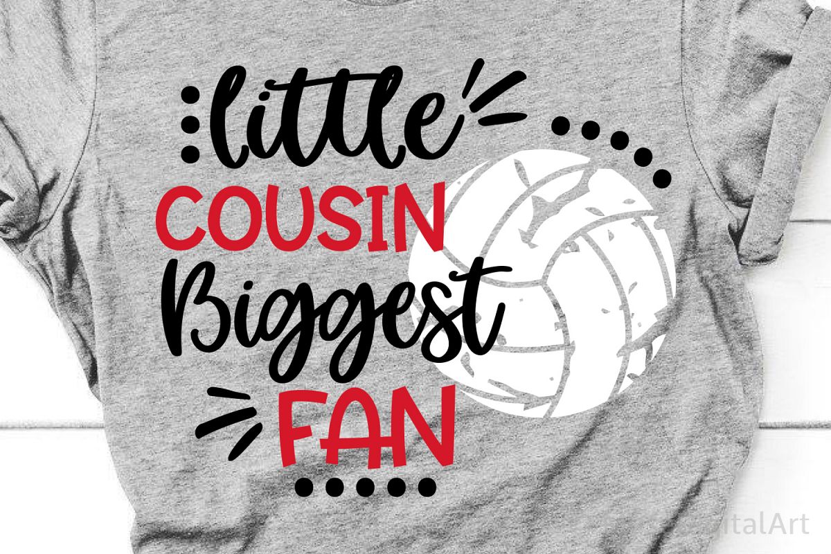 Volleyball Cousin Svg, Volleyball Svg Little Brother Biggest example image 1