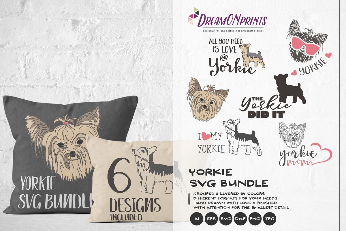 Download The Yorkie SVG BUNDLE - Vector Yorkshire Terrier Bundle ...