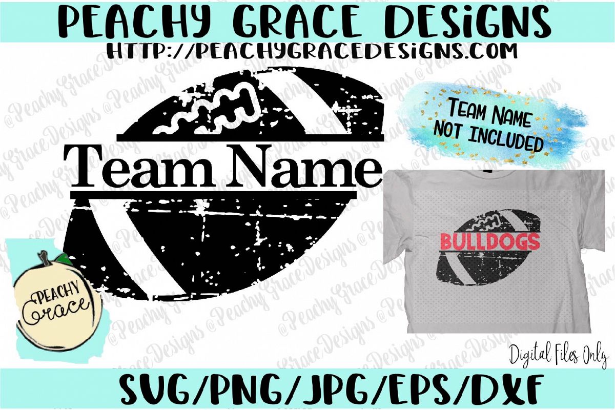 Split Football Grunge SVG example image 1