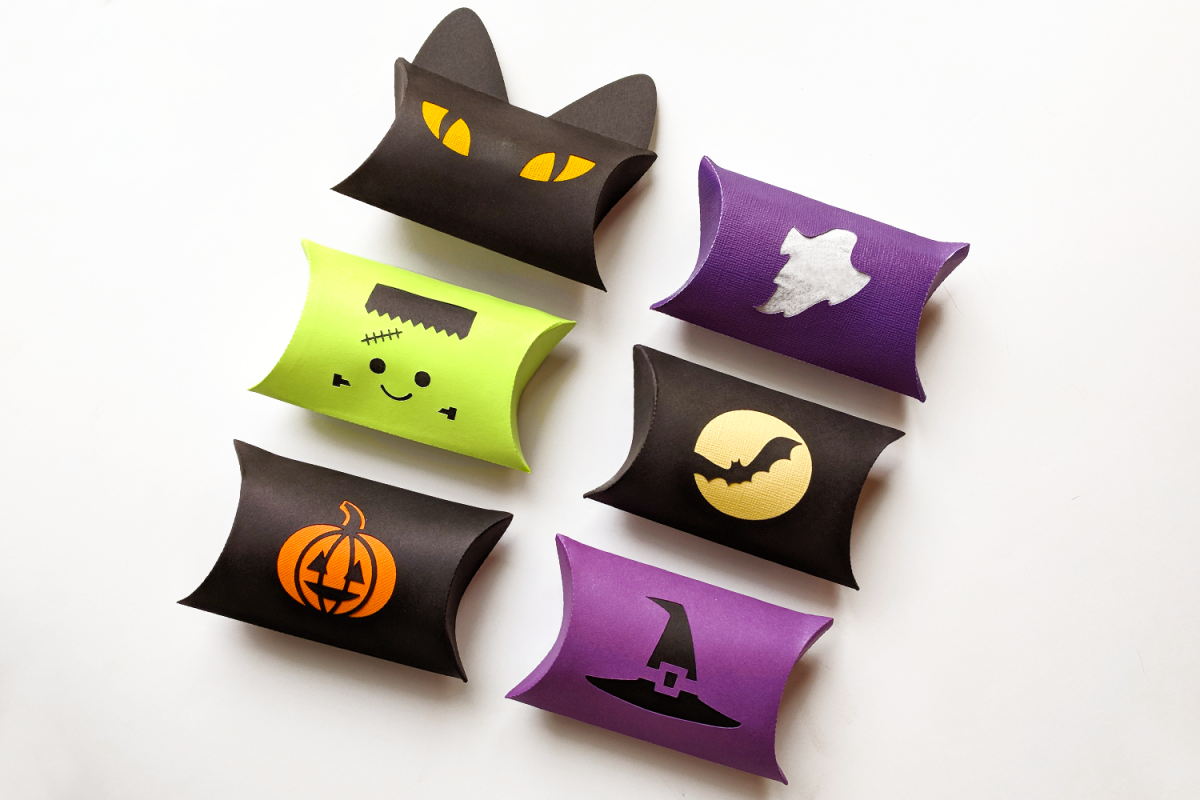 Halloween Pillow Box SVG Design Set (183917) | Cut Files | Design Bundles