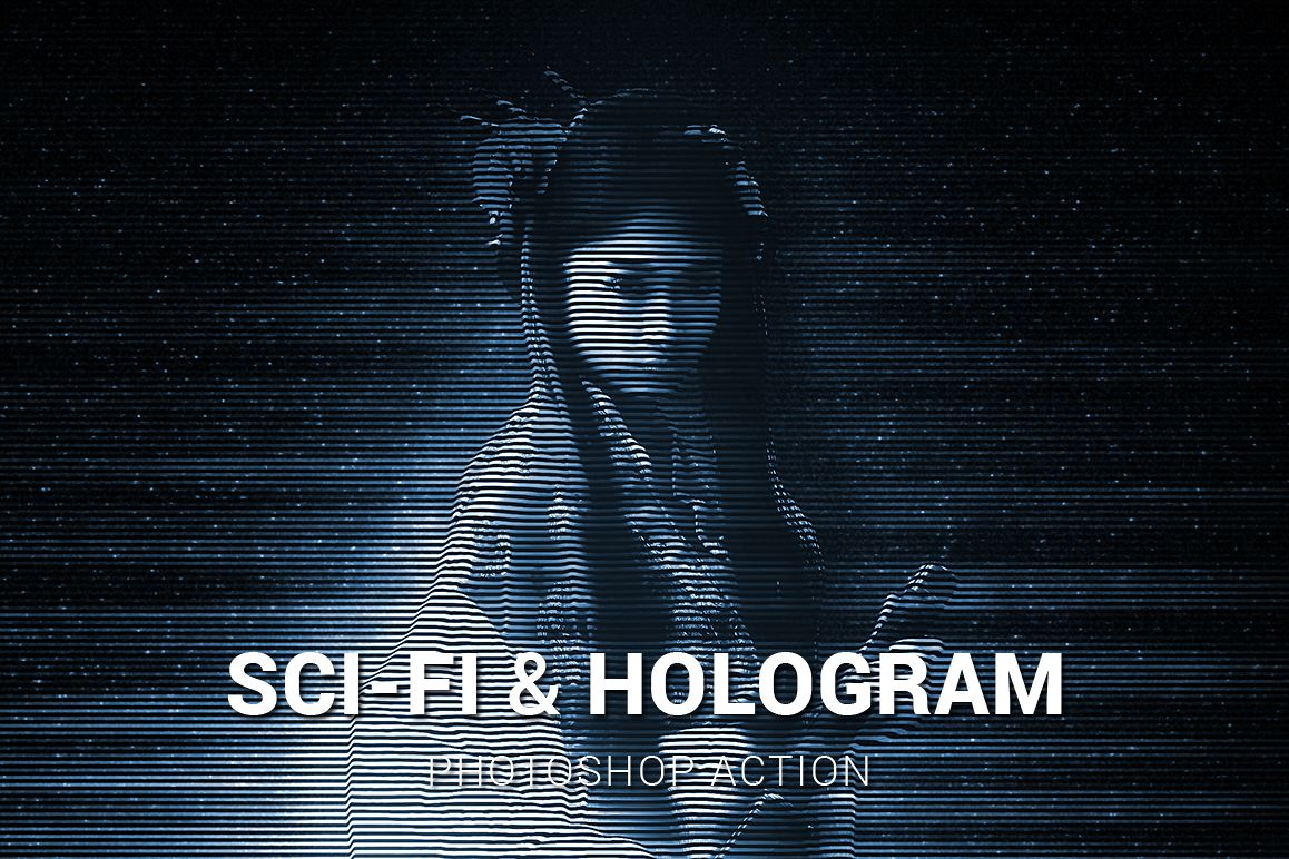 Sci-Fi And Hologram Photoshop Action example image 1