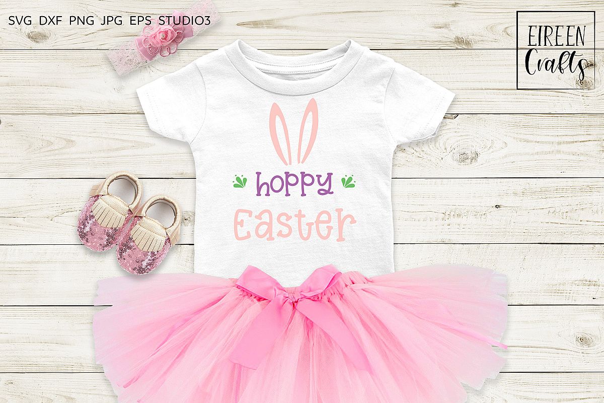 Hoppy Easter SVG - cut file for Cricut & Silhouette example image 1