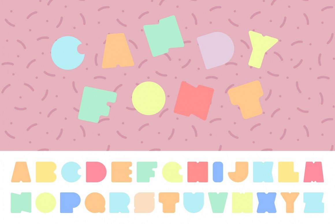 Bright colorful font. Funny alphabet example image 1