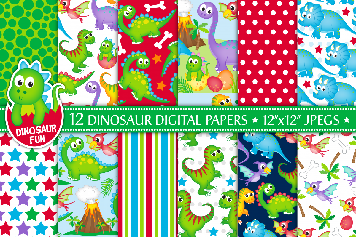 Dinosaur digital papers,Dinosaur patterns,Dinosaurs