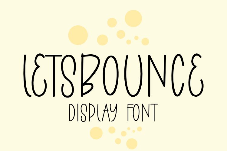 LETSBOUNCE DISPLAY CAPS FONT example image 1
