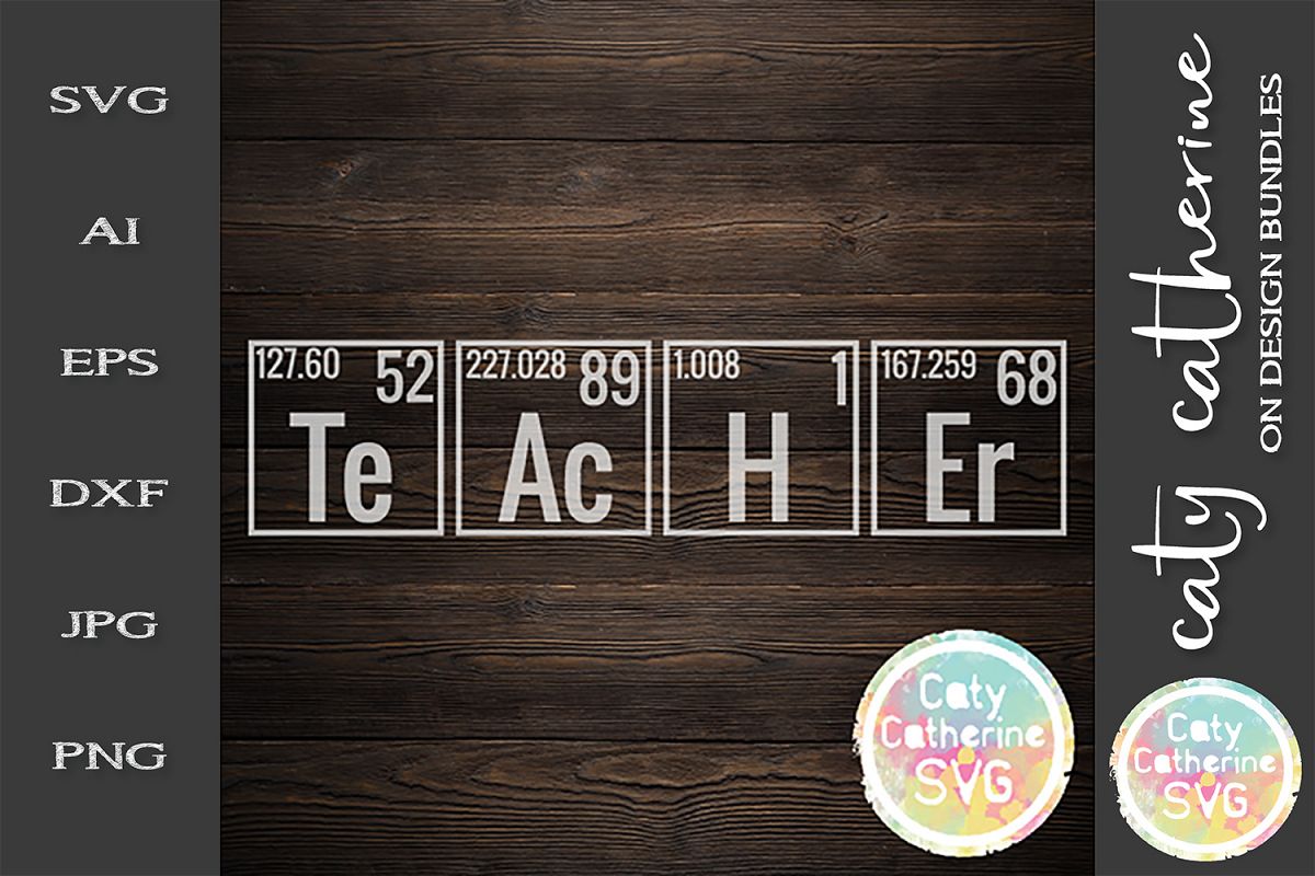 Periodic Table Teacher SVG Cut File example image 1